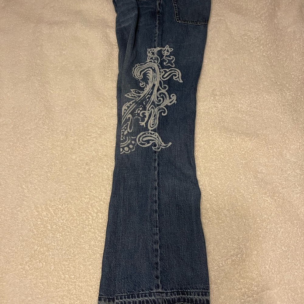 Jeans, jeans, jeans, cool leg design by RL